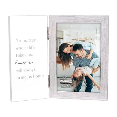 Malden 4x6 Love Brings Us Home Hinged Tabletop Frame In White