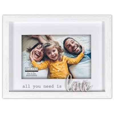Malden 4x6 Love Matted Border Hmk In White