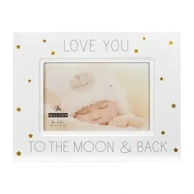 Malden 4"x6" Love You To The Moon Tabletop Frame In White