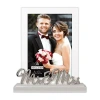 Malden "5""x7"" Mr & Mrs Platform" Tabletop Frame In White