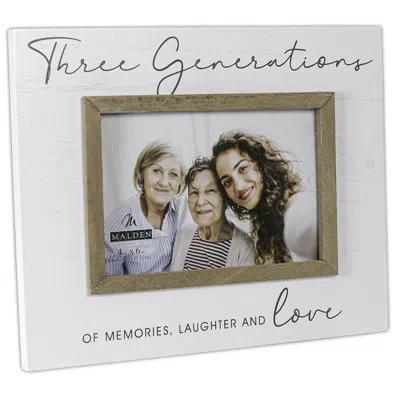 Malden Int Designs Three Generations Script Sentiments Picture Frame "three Generations Of Memories, Laught In Multi