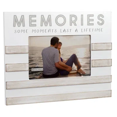 Malden Memories Rel Picture Frame In White;light Brown