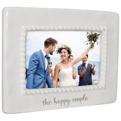 Malden The Happy Couple Bead Picture Frame In White