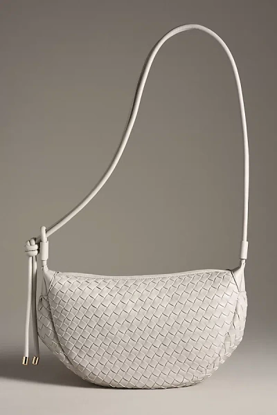 Mali + Lili Adjustable Woven Sling Bag In Grey