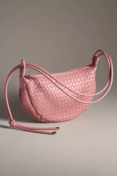 Mali + Lili Adjustable Woven Sling Bag In Purple