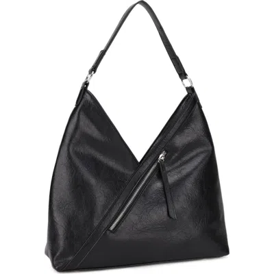 Mali + Lili Alice Faux Leather Shoulder Bag In Black