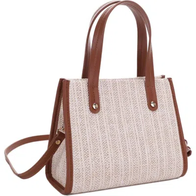 Mali + Lili Annabelle Mini Straw Satchel In White