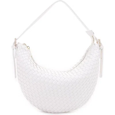 Mali + Lili Becca Woven Shoulder Bag In Ivory