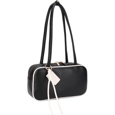 Mali + Lili Eko Vegan Leather Shoulder Bag In Black
