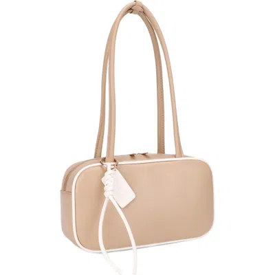 Mali + Lili Eko Vegan Leather Shoulder Bag In Nude