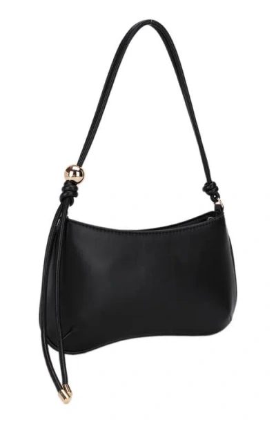 Mali + Lili Elva Faux Leather Shoulder Bag In Black