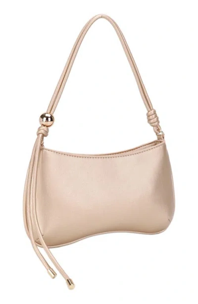 Mali + Lili Elva Faux Leather Shoulder Bag In Gold