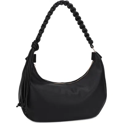 Mali + Lili Emma Faux Leather Shoulder Bag In Black