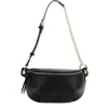 Mali + Lili Evelyn Vegan Leather Belt Bag In Black