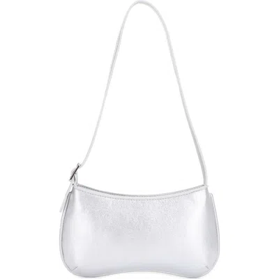 Mali + Lili Imani Recycled Vegan Leather Shoulder Bag In Metallic