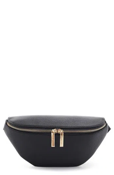 Mali + Lili Lydia Recycled Vegan Leather Sling Bag In Black