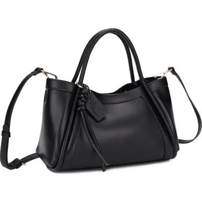 Mali + Lili Mabel Vegan Leather Satchel In Black