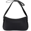Mali + Lili Marissa Bow Recycled Vegan Leather Shoulder Bag In Black