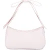 Mali + Lili Marissa Bow Recycled Vegan Leather Shoulder Bag In Ivory