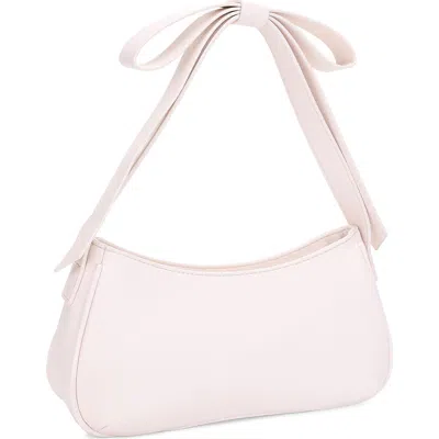 Mali + Lili Marissa Bow Vegan Leather Shoulder Bag In Pink