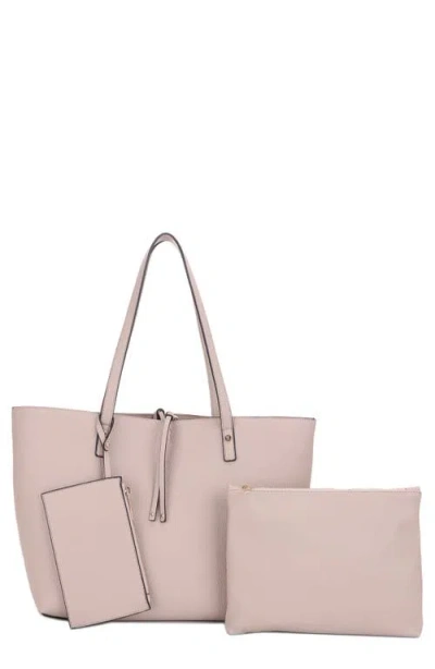 Mali + Lili Monet Recycled Vegan Leather Tote In Sand
