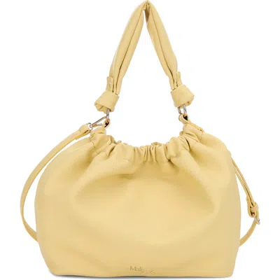 Mali + Lili Nala Recycled Vegan Leather Hobo Crossbody Bag In Butter