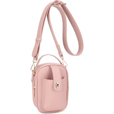Mali + Lili Parker Faux Leather Crossbody In Pink