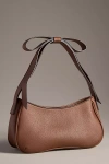 Mali + Lili Pebbled Bow Shoulder Bag In Brown