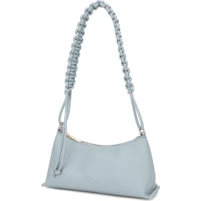 Mali + Lili Phoebe Vegan Leather Shoulder Bag In Blue