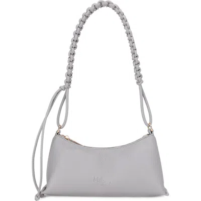 Mali + Lili Phoebe Vegan Leather Shoulder Bag In Gray