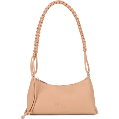 Mali + Lili Phoebe Vegan Leather Shoulder Bag In Nude