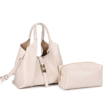 Mali + Lili Rhodes Faux Leather Satchel With Removable Pouch In Black