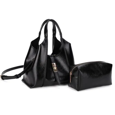 Mali + Lili Rhodes Faux Leather Satchel With Removable Pouch In Pink