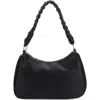 Mali + Lili Sarah Vegan Leather Shoulder Bag In Black