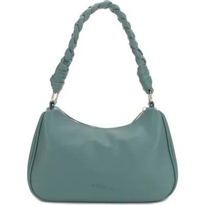 Mali + Lili Sarah Vegan Leather Shoulder Bag In Dark Sage