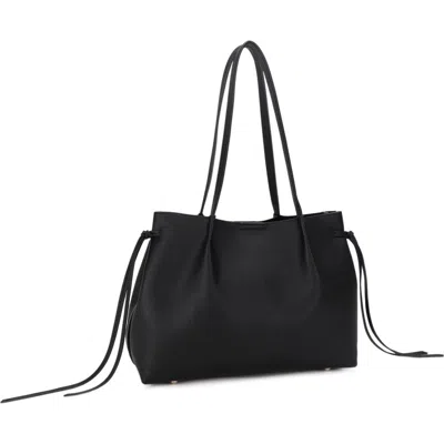 Mali + Lili Suzy Large Faux Leather Tote In Black