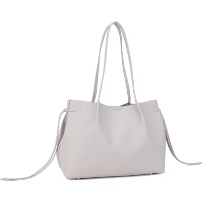 Mali + Lili Suzy Large Faux Leather Tote In Icy Grey