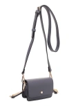 Mali + Lili Tanya Vegan Leather Crossbody Bag In Grey