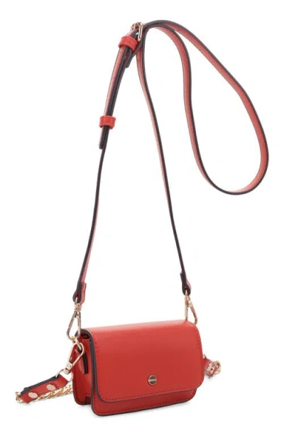 Mali + Lili Tanya Vegan Leather Crossbody Bag In Red