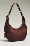 Mali + Lili Vegan-suede Crescent Bag In Brown