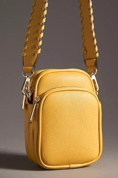 Mali + Lili X Anthropologie Whipstitch Josephine Crossbody Bag In Yellow