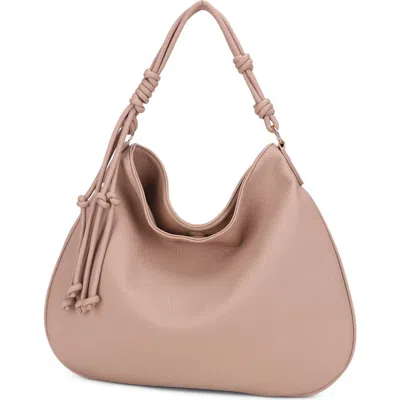 Mali + Lili Yasmin Vegan Leather Hobo Shoulder Bag In Neutral
