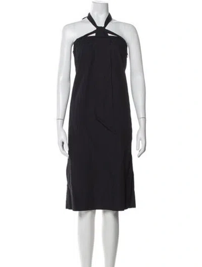 Pre-owned Malia Mills Halterneck Mini Dress In Gray