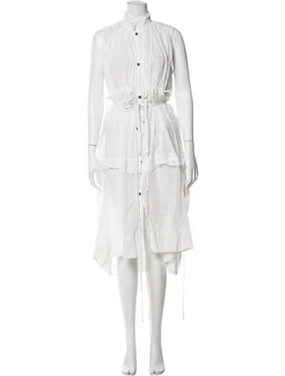 Pre-owned Malia Mills Midi Length Dress In Neutral