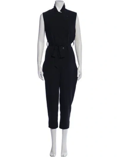 Pre-owned Malia Mills Mock Neck Jumpsuit In Black