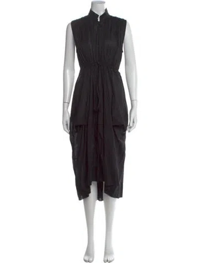 Pre-owned Malia Mills Mock Neck Knee-length Dress In Black