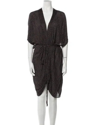 Pre-owned Malia Mills Paisley Print Vest In Black