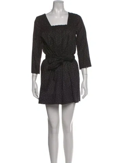 Pre-owned Malia Mills Printed Mini Dress In Black