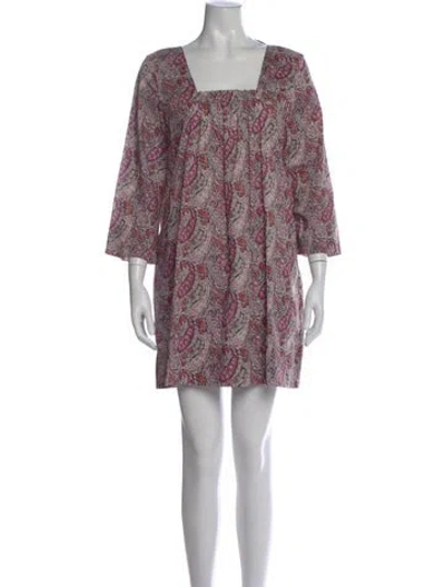 Pre-owned Malia Mills Printed Mini Dress In Multi