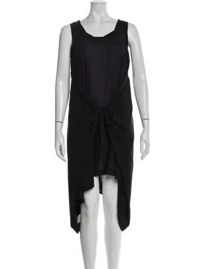 Pre-owned Malia Mills Scoop Neck Mini Dress In Black